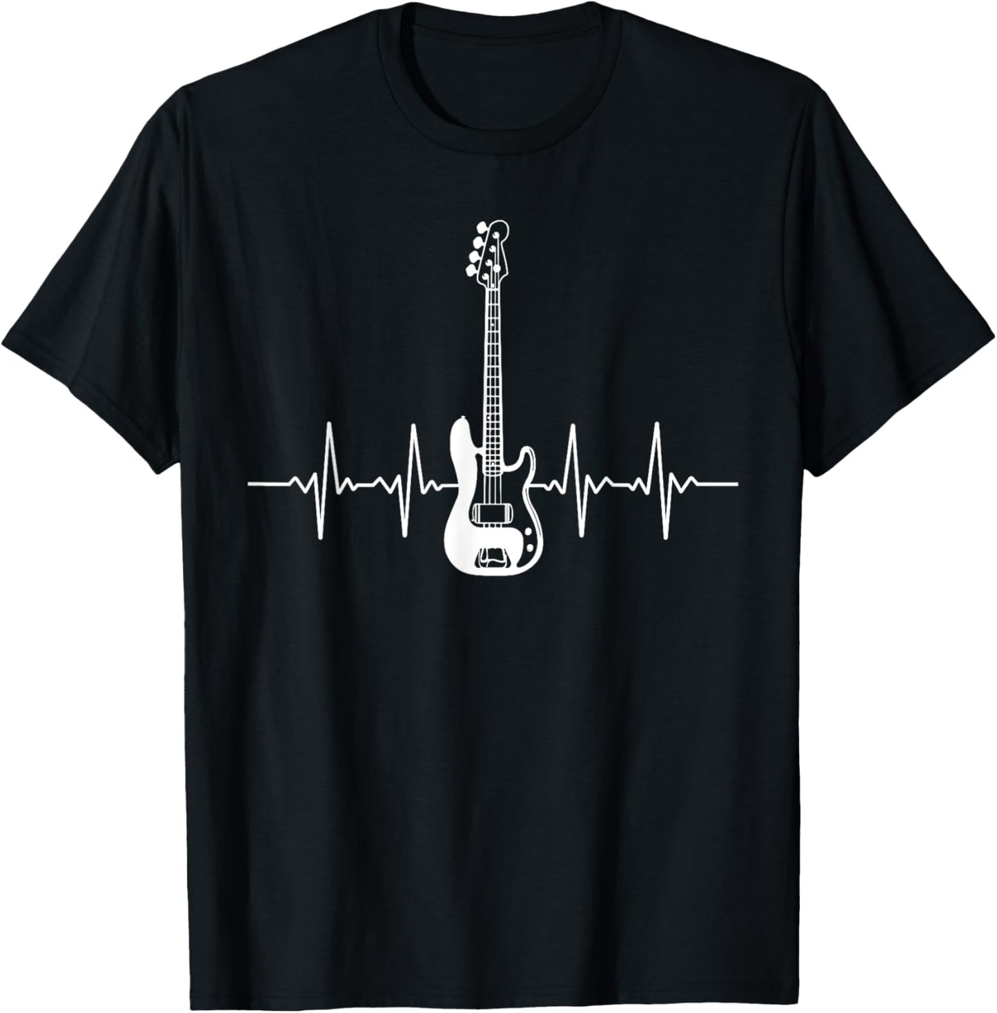 Bass Player Heartbeat Tee: Perfect Guitar Gift!