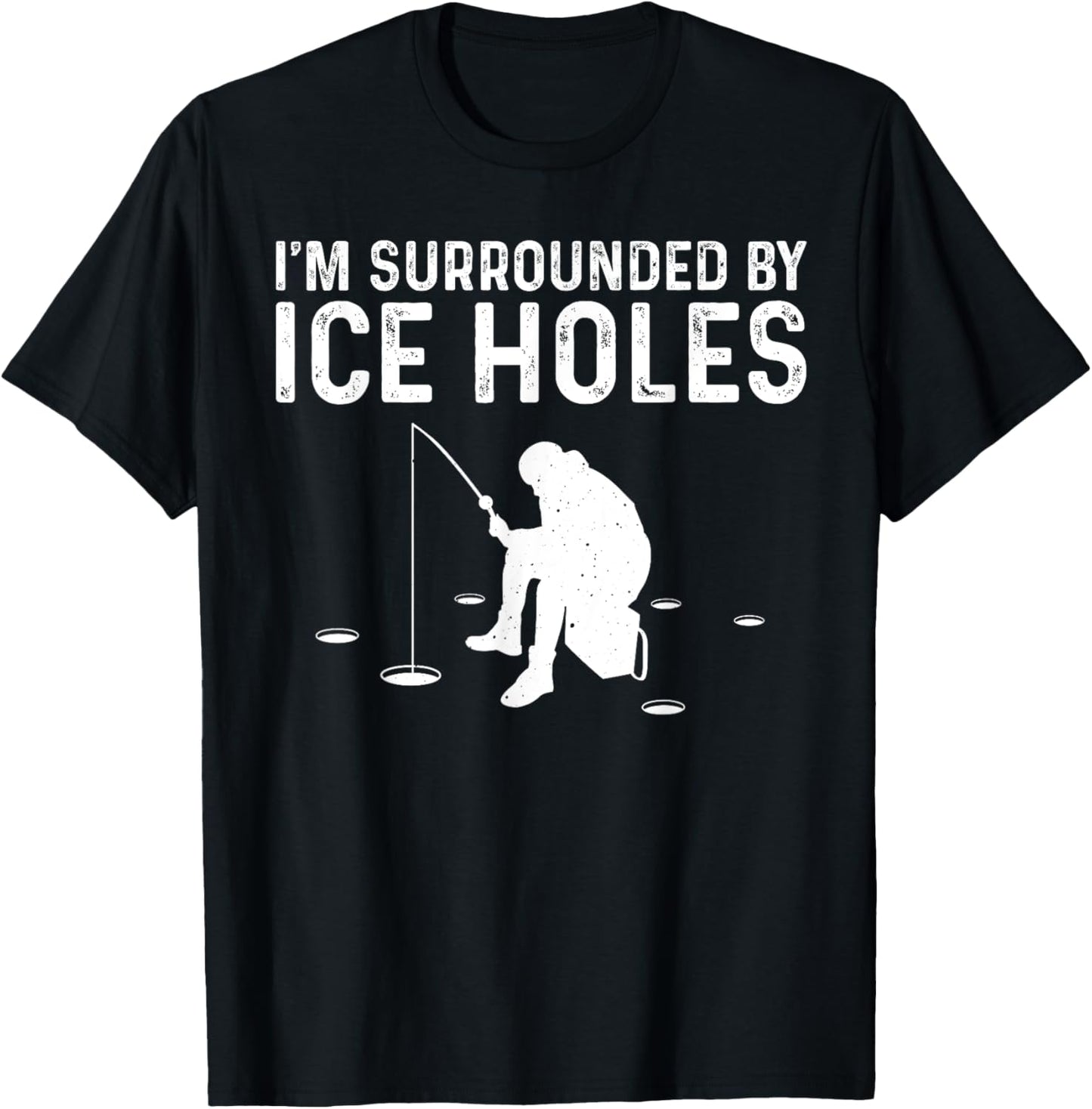 Snow Hole Fishermen Tee: Catch Winter Fish Fun!
