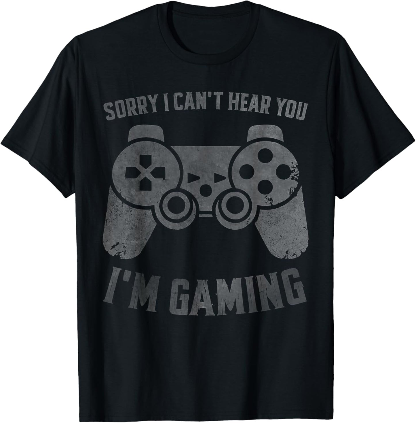 Vintage Funny Gamer Tee for Teens & Men, Small, Black
