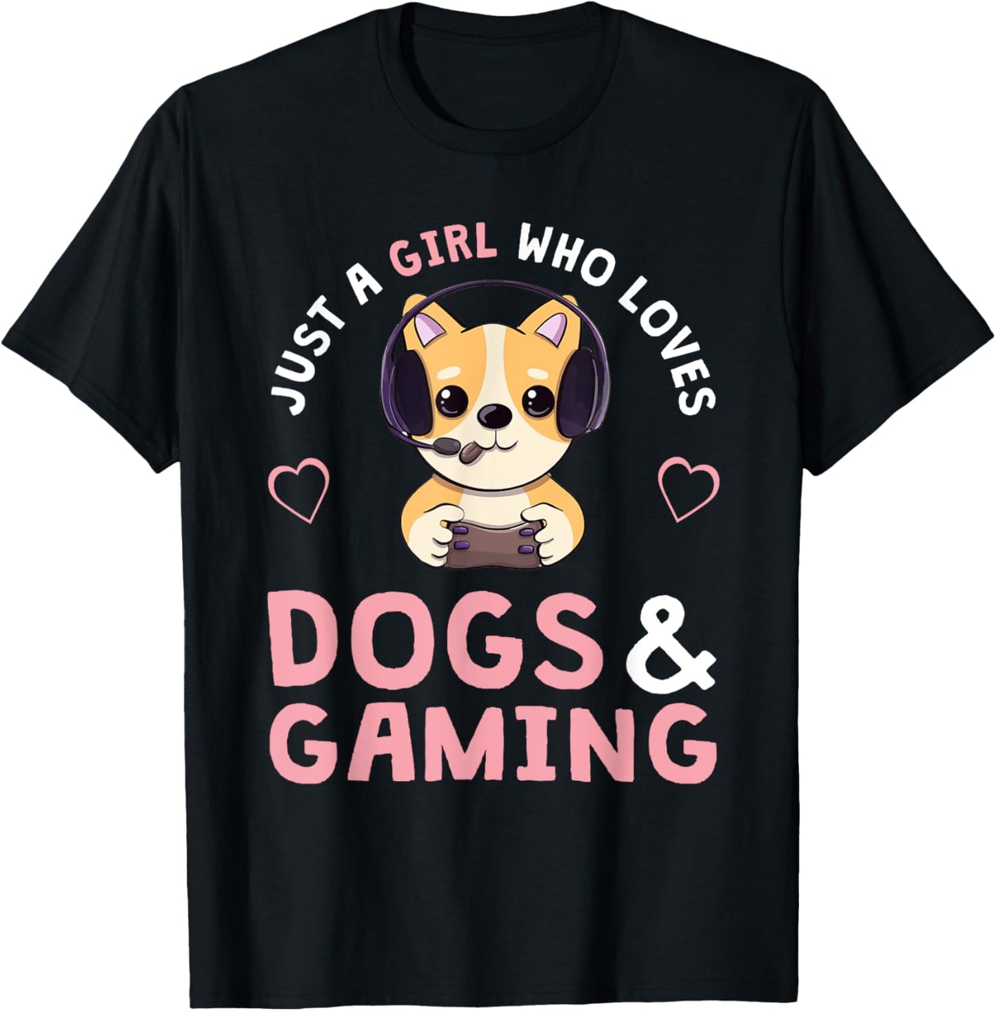 Cute Gamer Dog T-Shirt for Dog-Loving Gamers