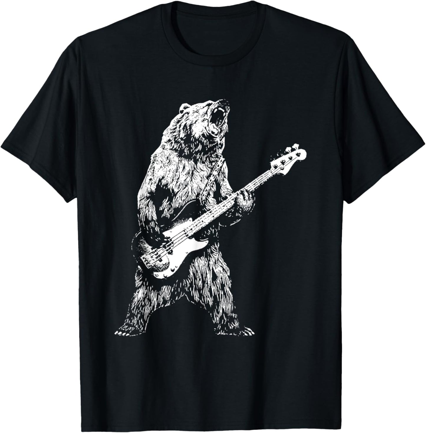 Bear Bassist Tee for Music Lovers