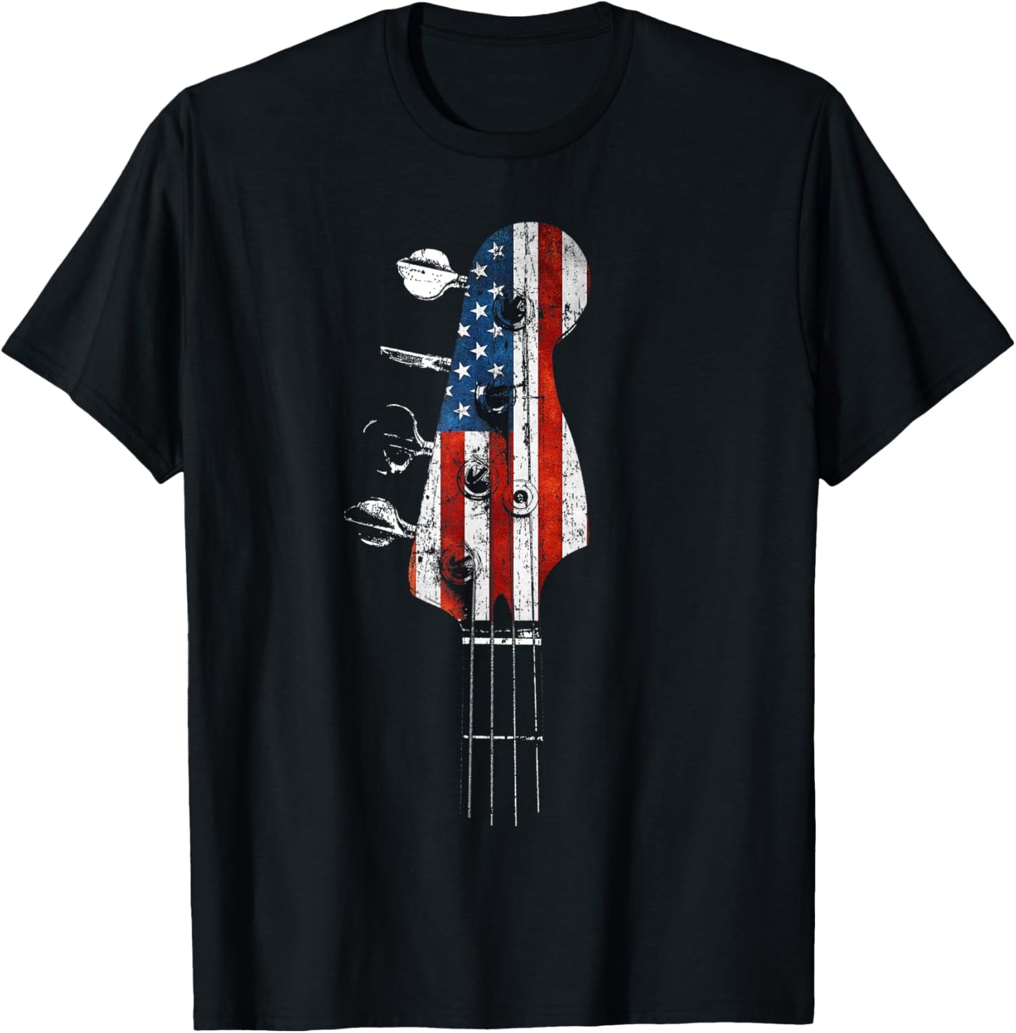 USA Flag Bassist Tee by eleventeez