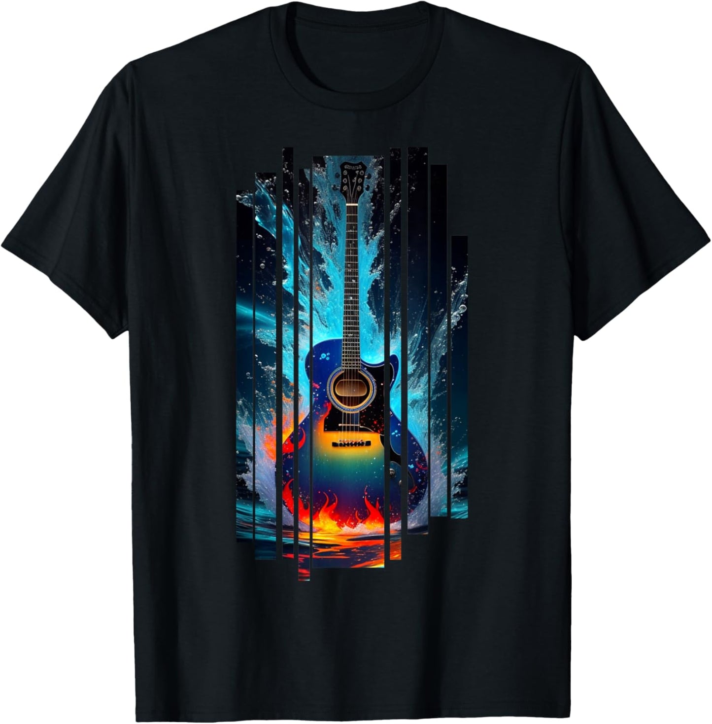 Vintage Ocean Graphic Guitar Tee for Men!