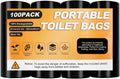 Portable Toilet Bags 100 Pack - Biodegradable Camping Waste Bags