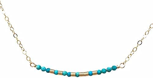 Custom Turquoise Morse Code Bar Necklace for Meaningful Gifts