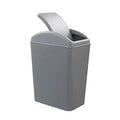 Xowine 4.2 Gallon Plastic Swing Top Trash Can - Compact Gray