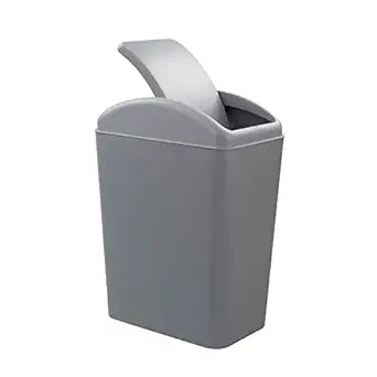 Xowine 4.2 Gallon Plastic Swing Top Trash Can for Easy Disposal