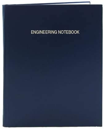 Blue Engineering Notebook - Durable Hardbound Lab Journal