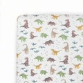 Little Unicorn Premium Stretch Knit Crib Sheet (Dino Pals) - Super