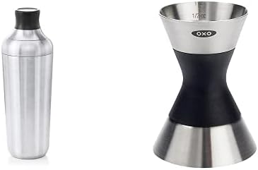 OXO SteeL Cocktail Shaker and Double Jigger for Perfect Drinks