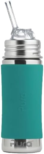 Pura Kiki Stainless Steel Straw Bottle for Kids - Eco-Friendly