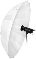 Fotodiox Pro 72in Parabolic Shoot-Through Umbrella - Soft, Wide Light
