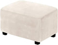 Ottoman Cover Slipcover Rectangle Velvet Plush X-Large - Form Fit
