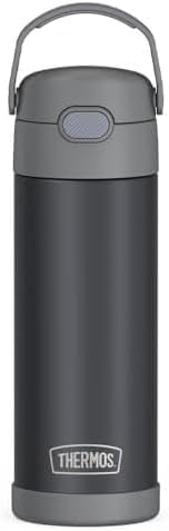 THERMOS FUNTAINER 16 Ounce Insulated Bottle for Kids, Black