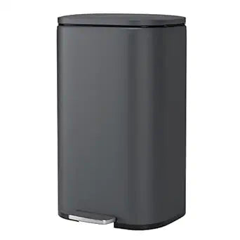 Finetones Stainless Steel Trash Can with Silent Lid and Pedal