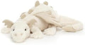 Jellycat Snow Dragon Stuffed Animal Huge 26in - Soft Pearl-White Plush