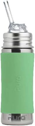Pura Kiki 11oz Stainless Steel Straw Bottle for Toddlers - Plastic