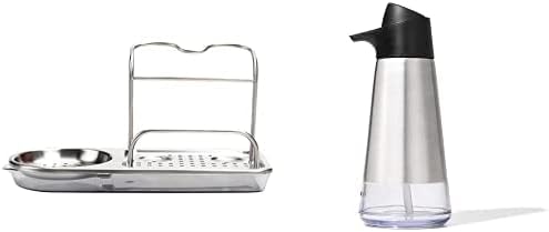 OXO Good Grips Stainless Steel Easy Press Dispenser & Sink Caddy