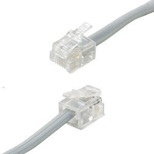 1FT Gray Phone Line Cord RJ11 Male/Male for Landline Use