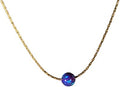 Opal Bead Necklace Ball Stone 14k Gold Filled Cable Wire 16in + Ext