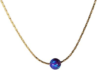 Purple Opal Gold Filled Necklace - Dazzling 16in Design