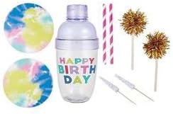 9-Piece Acrylic Cocktail Shaker Party Set - Happy Birthday