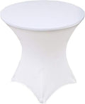 White Stretch Spandex Table Cover - Perfect Fit for Lowboy Cocktails!