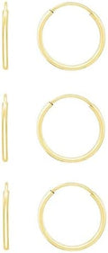Elegant 14k Solid Gold Hoop Earrings for Daily Wear