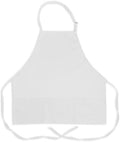 KNG 3 Pocket Adjustable Bib Apron, 27in, White, Pack of 60