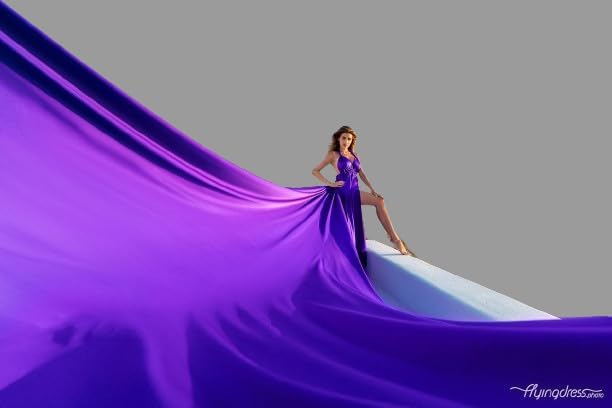 V Neck Wedding Dress with Long Flowy Train for Stunning Photos