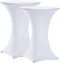 Tina's 2 Pack White Spandex Table Covers - Fitted & Stretchy!