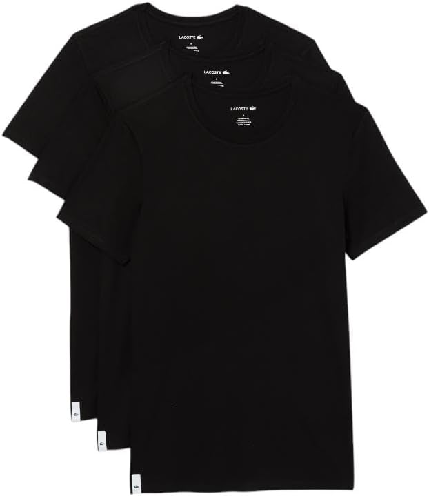 Lacoste Men's 100% Cotton Crewneck 3-Pack - Classic Comfort!