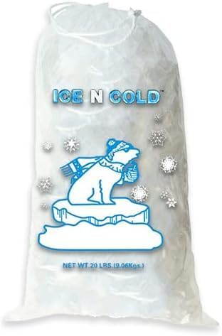 Ice Bags with Drawstring Closure for Portable Storage Needs