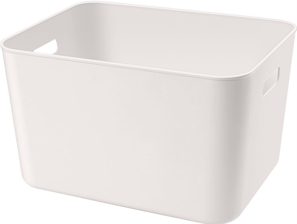 Set of 3 Plastic Storage Bins for Kitchen and Office Use