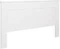 Prepac Stylish Flat Wood Panel Headboard for King Beds - Clean White