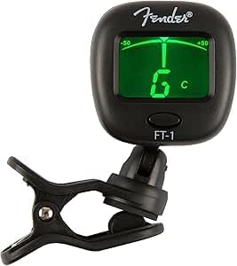 Fender FT-1 Clip-On Tuner - Green Display for Perfect Pitch