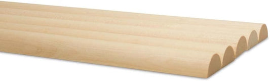 Split Wood Rods 36-inch x 1-inch for DIY Projects and Crafts