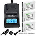 Kastar Ultra Fast Charger Kit and Battery Pack for Nikon EN-EL23 - 3X
