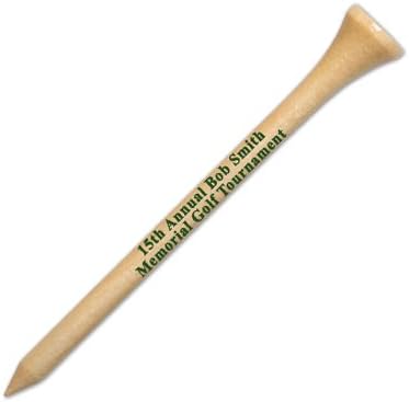Custom Wood Golf Tees - Personalized PrideSports Imprint