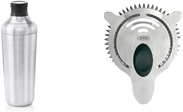 OXO SteeL Cocktail Shaker and Strainer Set for Perfect Drinks