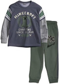 Minecraft Creeper Boys 2-Piece Jersey Set - Comfortable Activewear tee