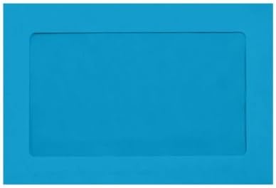 LUXPaper 6 x 9 Full Face Window Envelopes in Pool Blue
