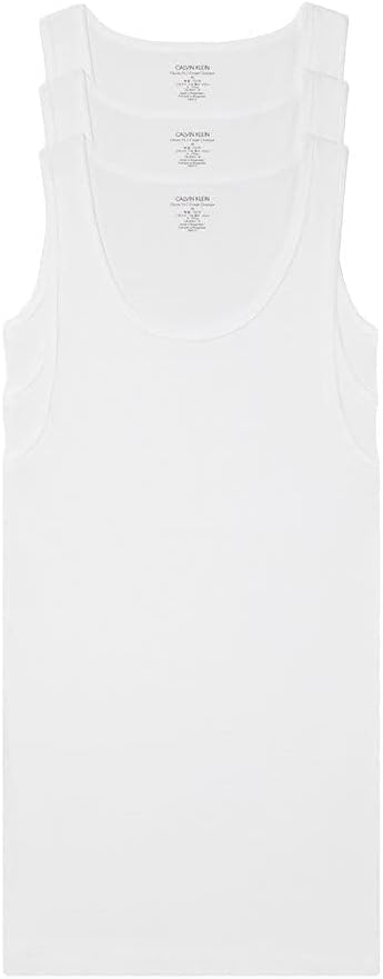 Calvin Klein Men's Cotton Classics 3-Pack Tanks for Comfort