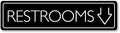 GRX1240 Aluminum Sign LARGE 24 in x 6 in RESTROOMS - High Visibility