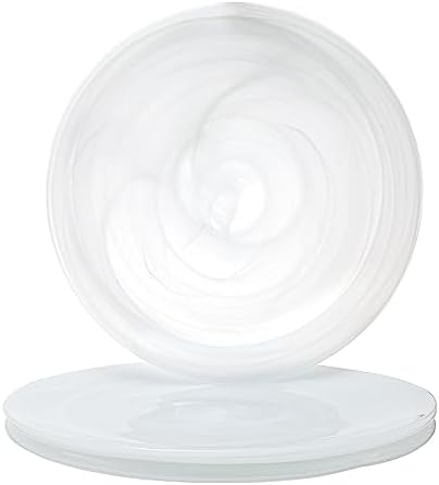 Vikko Alabaster Charger Plates - Elegant Swirl Design