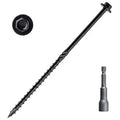 LIONMAX Structural Wood Screws 6 in - Heavy Duty Black Timber Screws