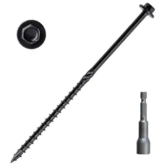 LIONMAX 6 Inch Structural Wood Screws for Heavy Duty Projects