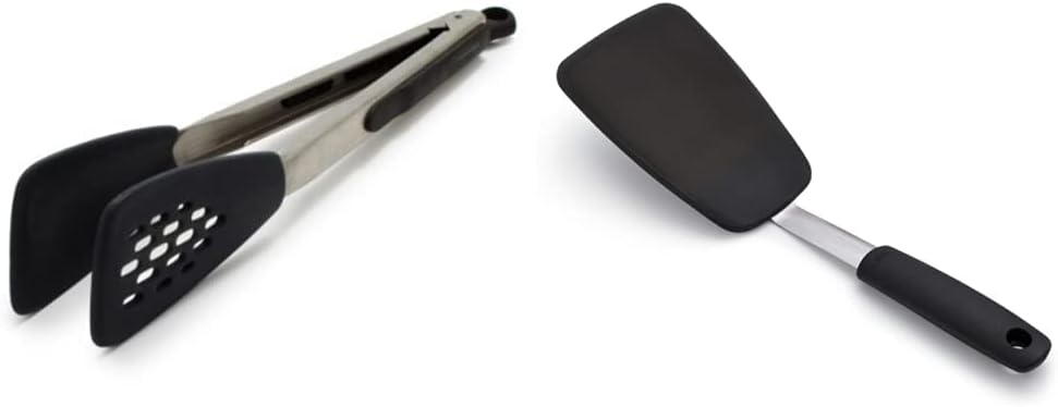 OXO Good Grips Large Silicone Turner and Tongs for Cooking