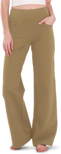 Houmous Wide Leg Pants Women Cotton Yoga Pants High Waist