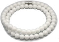 Gemstone Necklaces with Easy Lock Clasp - White Onyx 8mm Choker